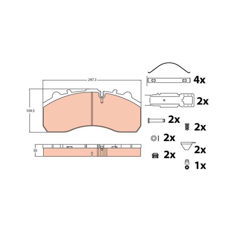 Prime Quality High Precision Professional Truck Parts Brake Pads With Long Service Time for Export